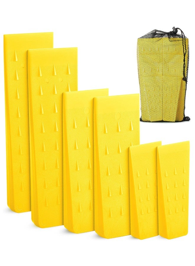 UNCO- Tree Felling Wedges with Spikes, 4Pack, 5.5" & 8" Wedges with Storage Bag, Splitting Wedge, Plastic Wedges, Logging Tools and Equipment, - Image 1