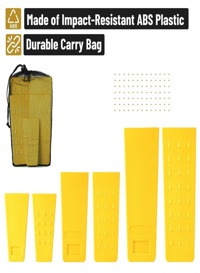 UNCO- Tree Felling Wedges with Spikes, 4Pack, 5.5" & 8" Wedges with Storage Bag, Splitting Wedge, Plastic Wedges, Logging Tools and Equipment, - Image 3