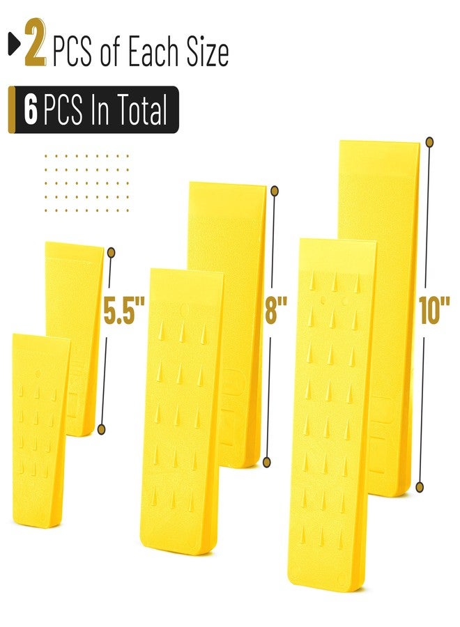 UNCO- Tree Felling Wedges with Spikes, 4Pack, 5.5" & 8" Wedges with Storage Bag, Splitting Wedge, Plastic Wedges, Logging Tools and Equipment, - Image 2
