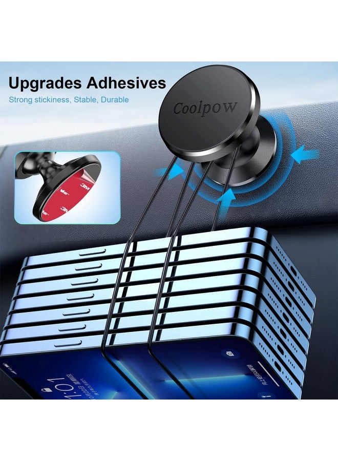 Coolpow 【2 Pack】Magnetic Phone Holder For Car [Strong Magnet] Magnetic Phone Mount For Car [4 Plate] Iphone Magnetic Car Phone Holder Mount For Cell Phone [360° Rotation] Phone Holders For Your Car Magnetic  - Image 2