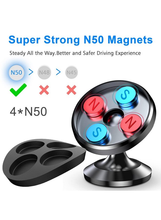 Coolpow 【2 Pack】Magnetic Phone Holder For Car [Strong Magnet] Magnetic Phone Mount For Car [4 Plate] Iphone Magnetic Car Phone Holder Mount For Cell Phone [360° Rotation] Phone Holders For Your Car Magnetic  - Image 4