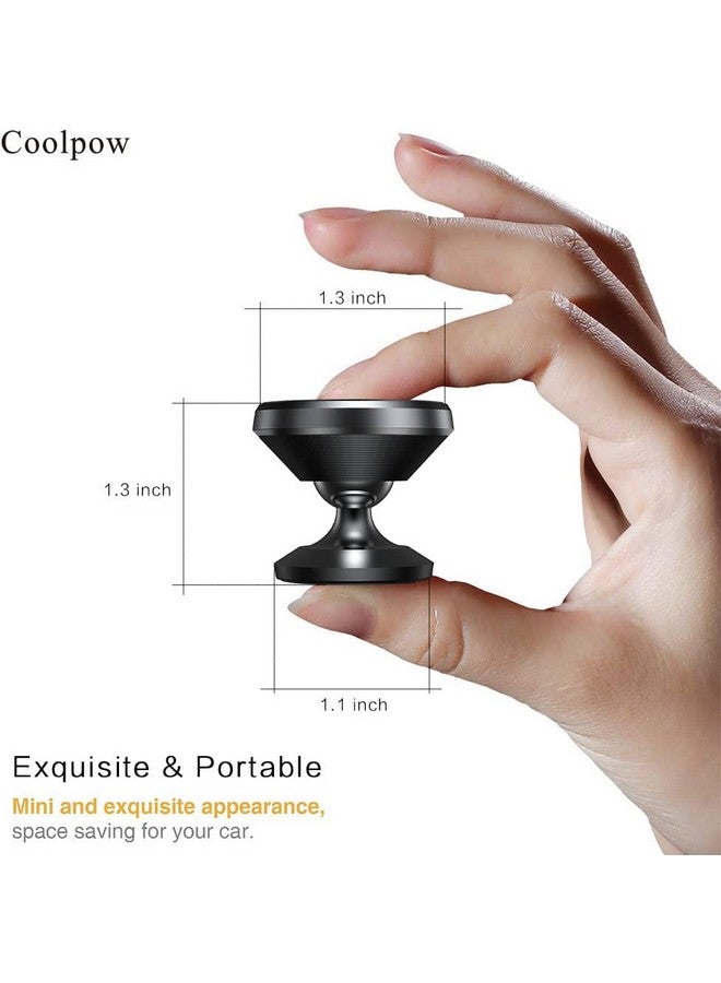 Coolpow 【2 Pack】Magnetic Phone Holder For Car [Strong Magnet] Magnetic Phone Mount For Car [4 Plate] Iphone Magnetic Car Phone Holder Mount For Cell Phone [360° Rotation] Phone Holders For Your Car Magnetic  - Image 3