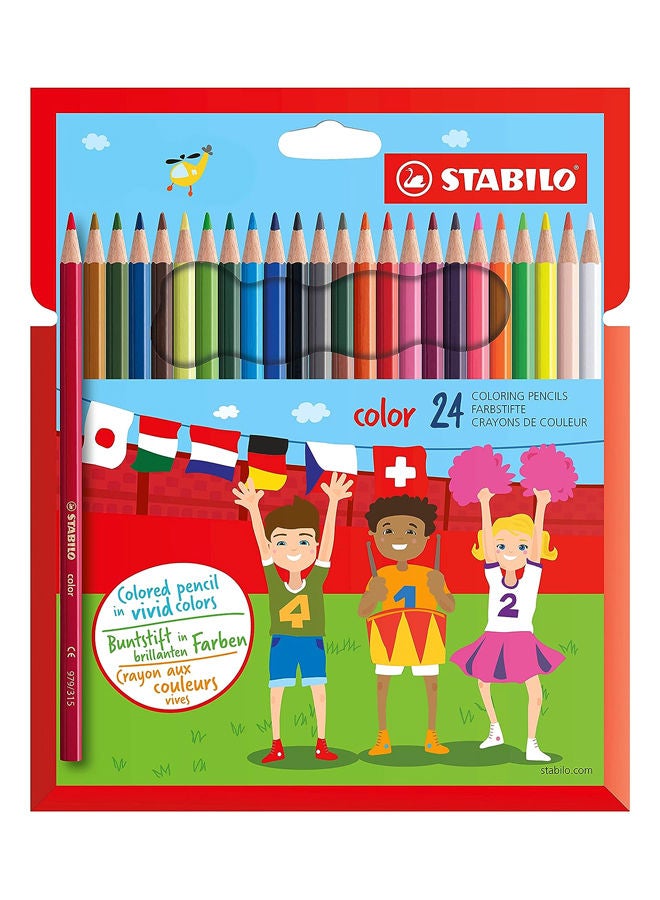 STABILO مجموعة ألوان ستابيلو، علبة كرتون، 20 قلم تلوين + 4 ألوان نيون - Image 1