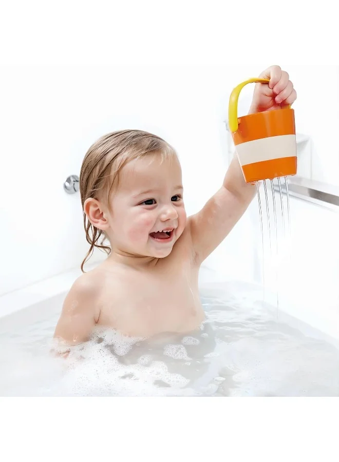 هيب Happy Buckets Set - Three Water Bath Time Toys For Toddlers | Colorful Water Play Fun | Perfect For Bath Or Pool | Bpa-Free Plastic | Ages 12 Months+