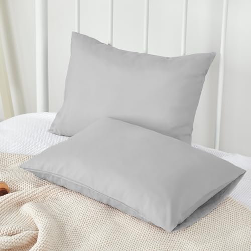 TILLYOU Toddler Pillowcase 2 Pack with Envelope Closure,13" x 18" Silky Soft Microfiber Travel Pillow Case Kids Pillowcases for Boys and Girls,Gray - Image 5