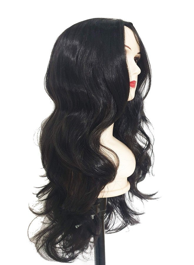 Foreign Holics Full head Wavy Hair Wigs For Women Long Natural Hair Line 28 Inches (Natural Brown) - Image 4