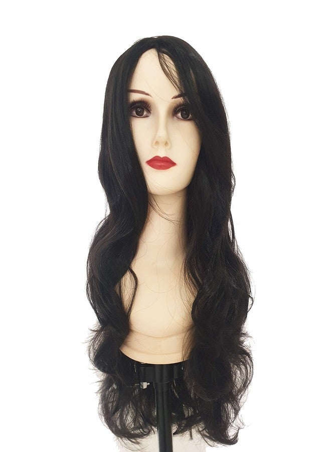 Foreign Holics Full head Wavy Hair Wigs For Women Long Natural Hair Line 28 Inches (Natural Brown) - Image 1