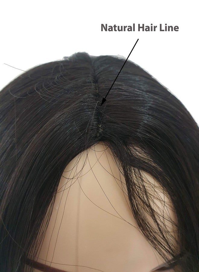 Foreign Holics Full head Wavy Hair Wigs For Women Long Natural Hair Line 28 Inches (Natural Brown) - Image 2