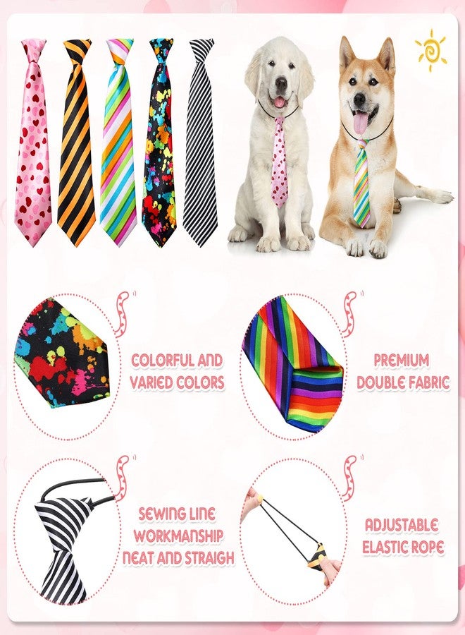 Reginary 50 Pcs Large Dog Neck Ties Bulk, Adjustable Pet Collar Grooming Neckties for Medium Large Dogs, Ideal for Christmas Xmas Daily Wearing Birthday Holiday Party Gift Favor Neck Accessories - Image 3