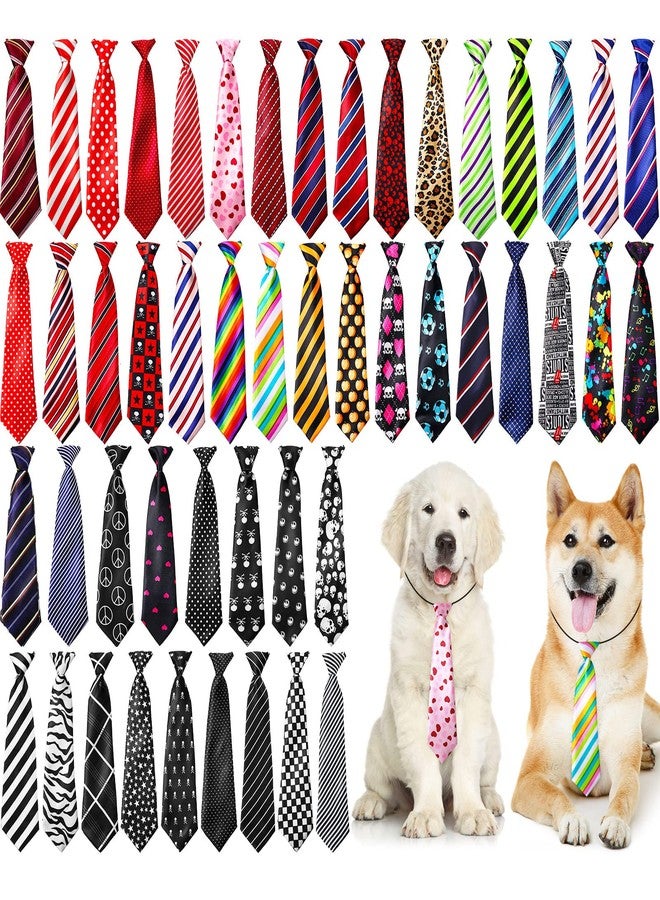 Reginary 50 Pcs Large Dog Neck Ties Bulk, Adjustable Pet Collar Grooming Neckties for Medium Large Dogs, Ideal for Christmas Xmas Daily Wearing Birthday Holiday Party Gift Favor Neck Accessories - Image 1