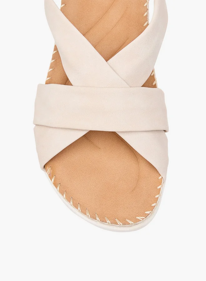 Flora Bella By Shoexpress Solid Cross Strap Slingback Sandals