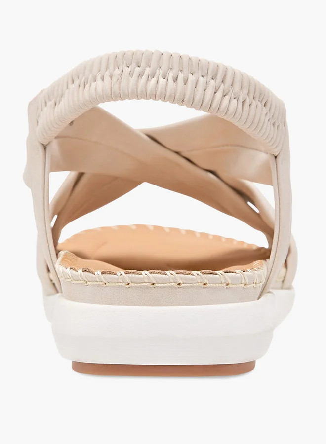 Flora Bella By Shoexpress Solid Cross Strap Slingback Sandals