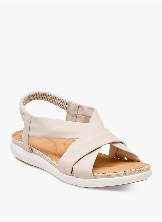 Flora Bella By Shoexpress Solid Cross Strap Slingback Sandals