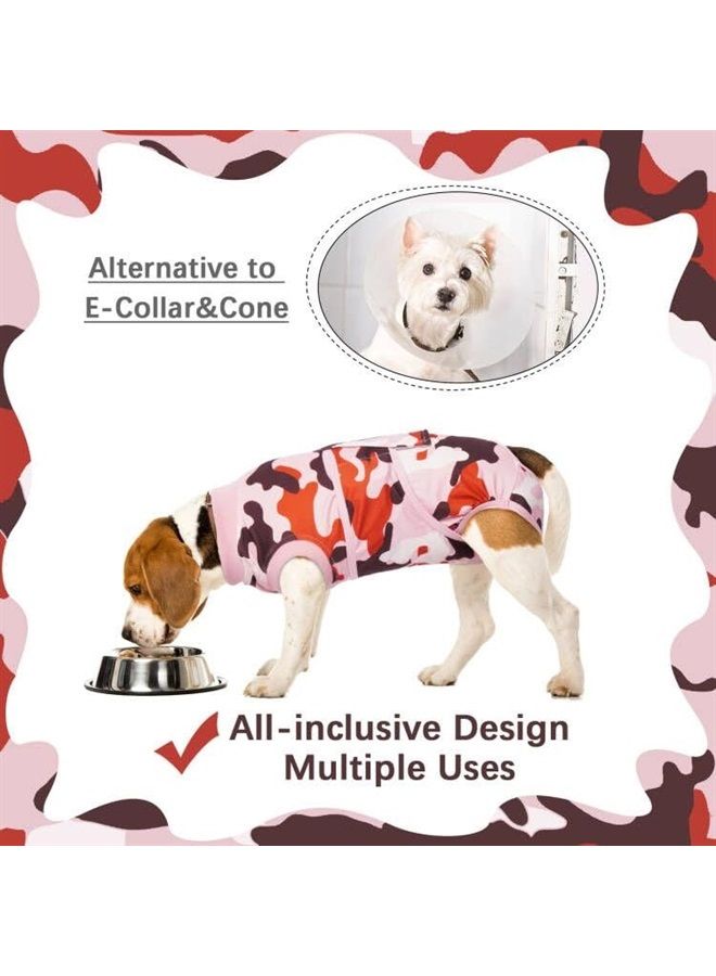 Kuoser Dog Surgery Recovery Suit, Professional Dog Recovery Suit Dog Surgical Recovery Suit Female Male, Anti-Licking Neutered Spay Onesie for Small Medium Large Dogs Puppy E-Collar &Cone Alternative  - Image 4