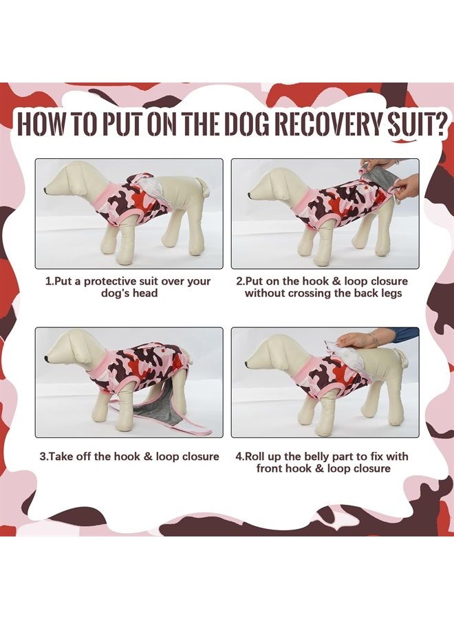 Kuoser Dog Surgery Recovery Suit, Professional Dog Recovery Suit Dog Surgical Recovery Suit Female Male, Anti-Licking Neutered Spay Onesie for Small Medium Large Dogs Puppy E-Collar &Cone Alternative  - Image 2