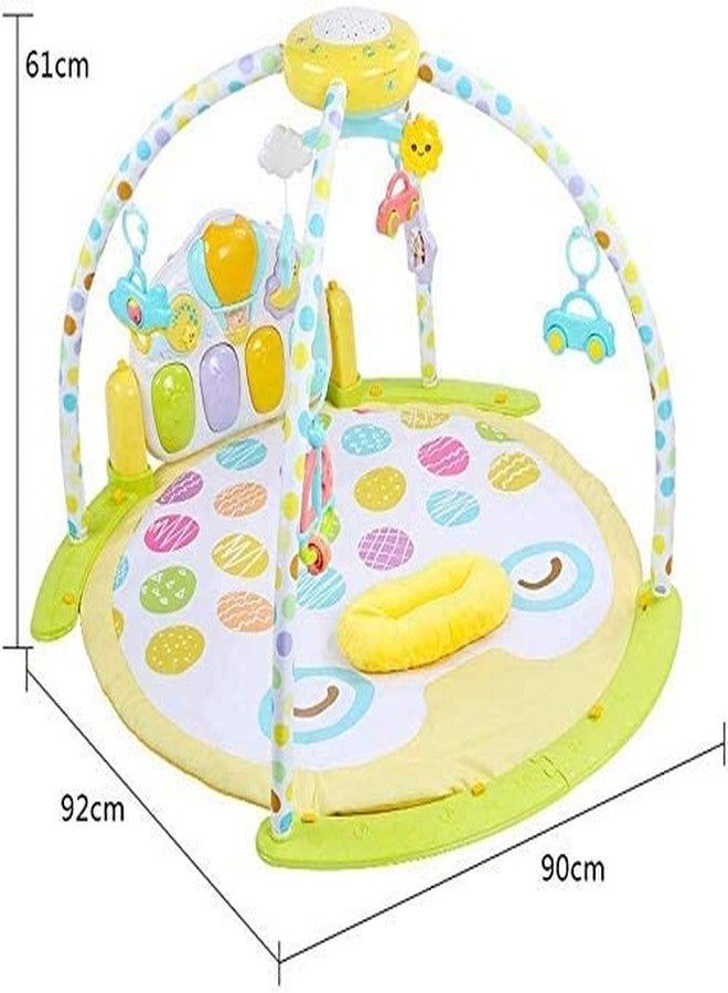 Mokshith Massage Baby Gym Kick and Play Activity Piano Mat with Rotating Star Mobile and Projector Child Puzzle Music Toy (Multicolour) - Image 3