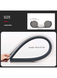 HQ-GAMING Door Draft Stopper, Sound Proof Weather Stripping Blocker 95cm Insulating Dust Proof Double Sided Adjustable Blocker (Color : Black, Size : 1 pcs)  - Image 3