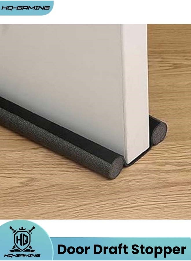 HQ-GAMING Door Draft Stopper, Sound Proof Weather Stripping Blocker 95cm Insulating Dust Proof Double Sided Adjustable Blocker (Color : Black, Size : 1 pcs)  - Image 1