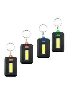 Cop LED Mini Flashlight Keyring 3 Modes Portable Keychain Light Light Flashlight Pocket Emergency Use, Four Medallions In Different Colors Red, Blue, Green, Orange