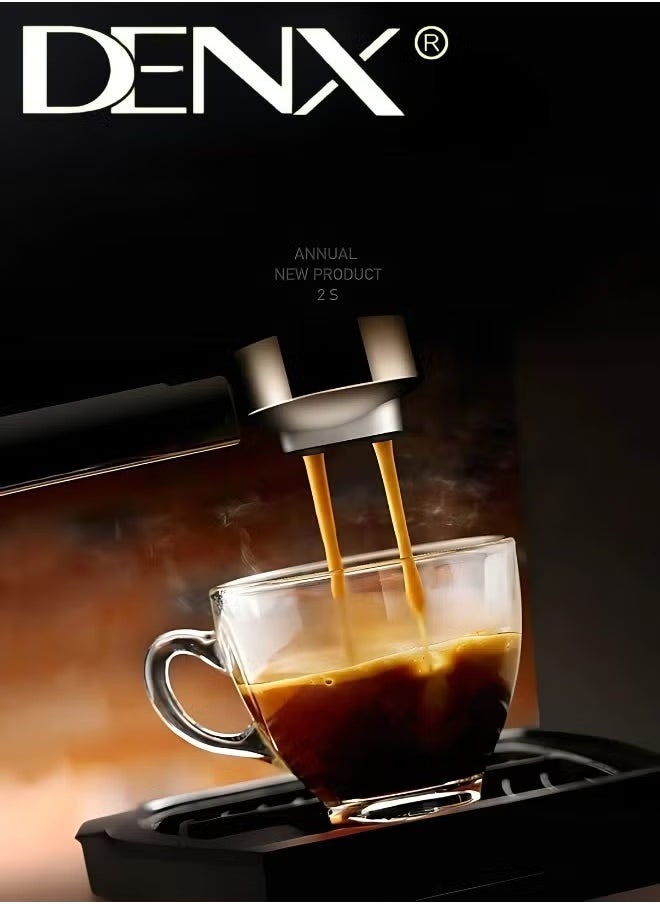 Denx Espresso Coffee Machine For Home, 1.6L Capacity, 850W Power, With Milk Frother, Cappuccino & Latte Maker, Equipped With Steamer, Metal Filter, And Temperature Indicator - Image 5