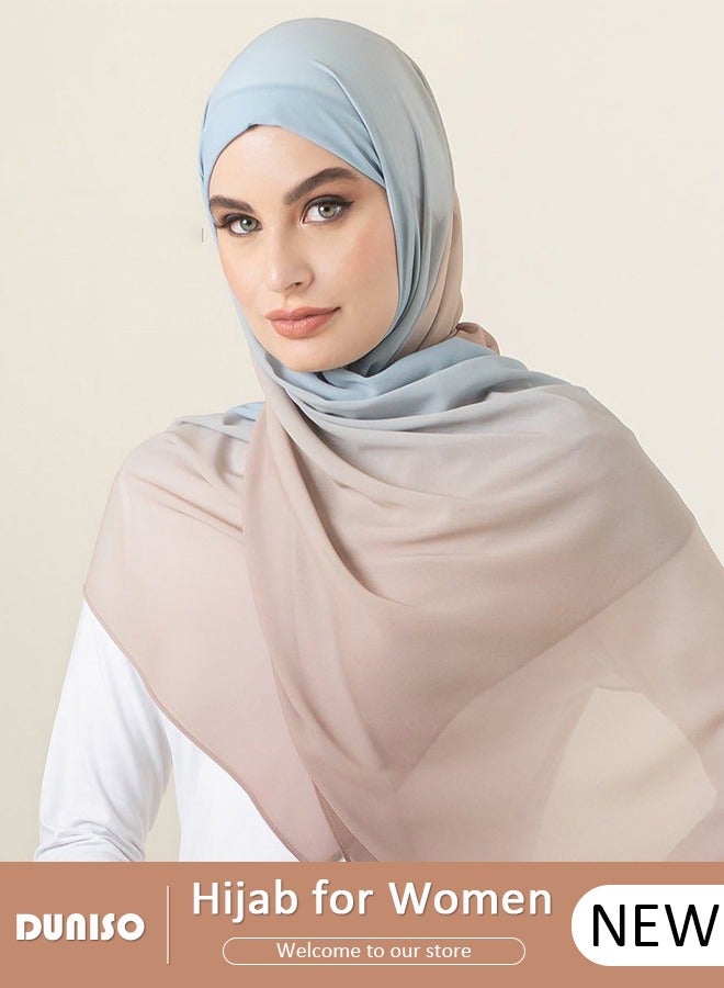 DUNISO Women's Hijab, Stylish and Comfortable Hijab Scarfs, Stretchy, Very Comfy & Good for Everyday Use, High Quality Polyester Satin Silk Hijab Doesn't Need a Pin - Image 1