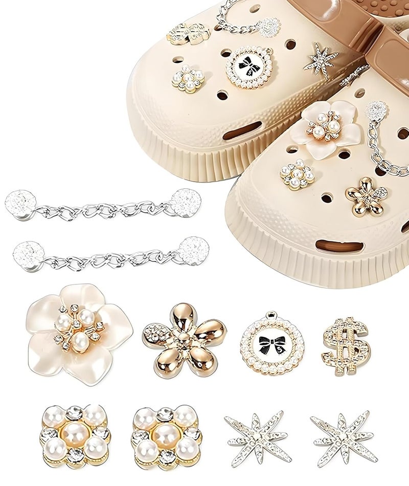 QuickHaven 10 PCS Charms for Crocs, Shoe Hole Plug Decoration, Cartoon Shoe Buckle Set for DIY Shoe Decoration, Breathable Shoe Accessories for Girls and Women - Image 1