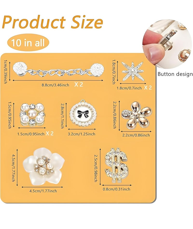 QuickHaven 10 PCS Charms for Crocs, Shoe Hole Plug Decoration, Cartoon Shoe Buckle Set for DIY Shoe Decoration, Breathable Shoe Accessories for Girls and Women - Image 2