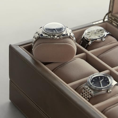 TAWBURY Bayswater Watch Box Pillows - Small | 18cm/7.1" Circumference | 5.1cm/2" Width | Compatible with Bayswater 12 Slot Watch Box (Taupe) | Pack of 12 Pillows (Beige/Cream) - Image 2