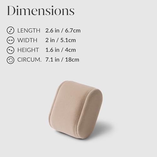 TAWBURY Bayswater Watch Box Pillows - Small | 18cm/7.1" Circumference | 5.1cm/2" Width | Compatible with Bayswater 12 Slot Watch Box (Taupe) | Pack of 12 Pillows (Beige/Cream) - Image 4