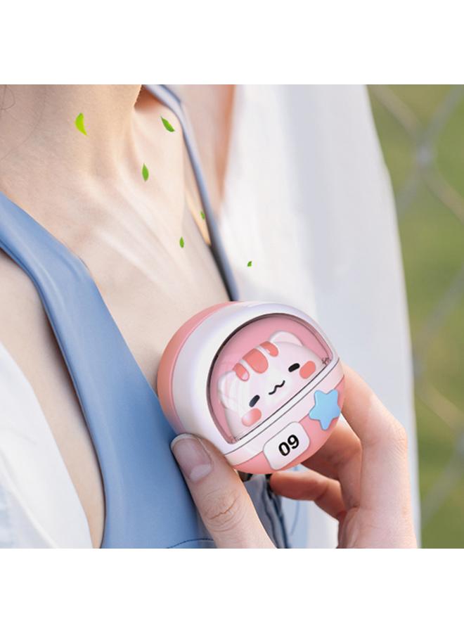 Loquat Portable Neck Fan Cute Silent Operation Leafless Mini Neck Hanging Fan for Outdoor Travel Cute Cat - Image 5