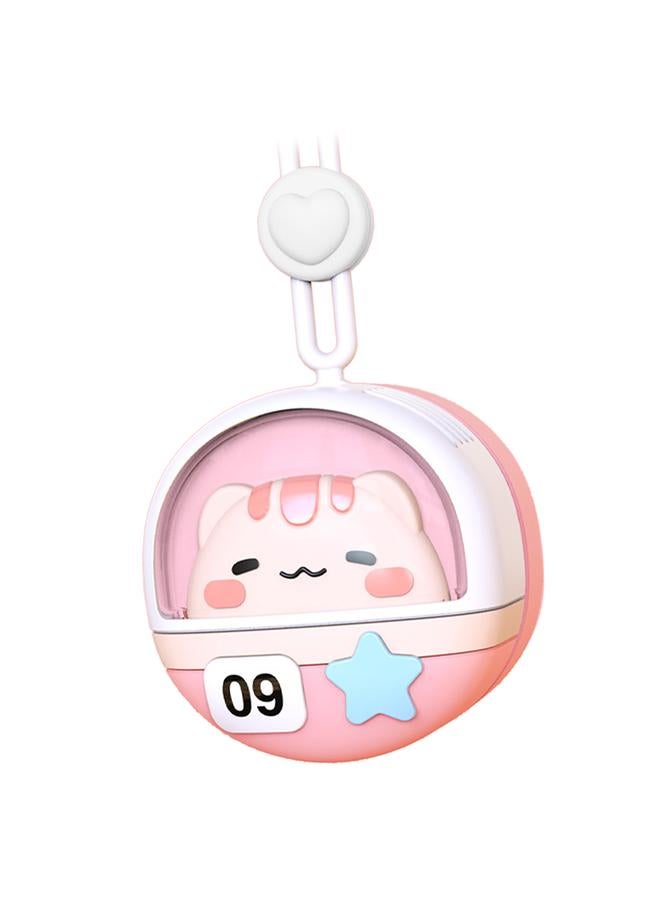 Loquat Portable Neck Fan Cute Silent Operation Leafless Mini Neck Hanging Fan for Outdoor Travel Cute Cat - Image 4