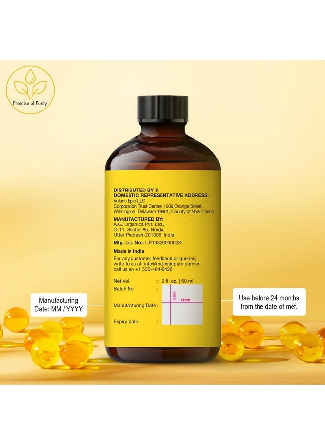 Majestic Pure Vitamin E Oil - 100% Pure & Natural | Premium Grade, Cold-Pressed And Tocopherol To Repair Dry, Damaged Skin | Moisturizing Skin, Hair And Scalp 2 Fl Oz  - Image 5