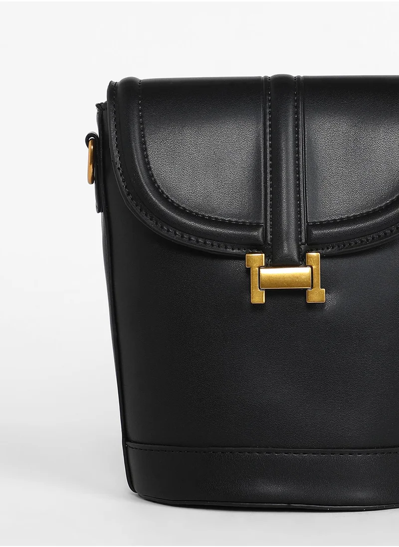 Haute Sauce The Monogram Sling Bag - Midnight Black