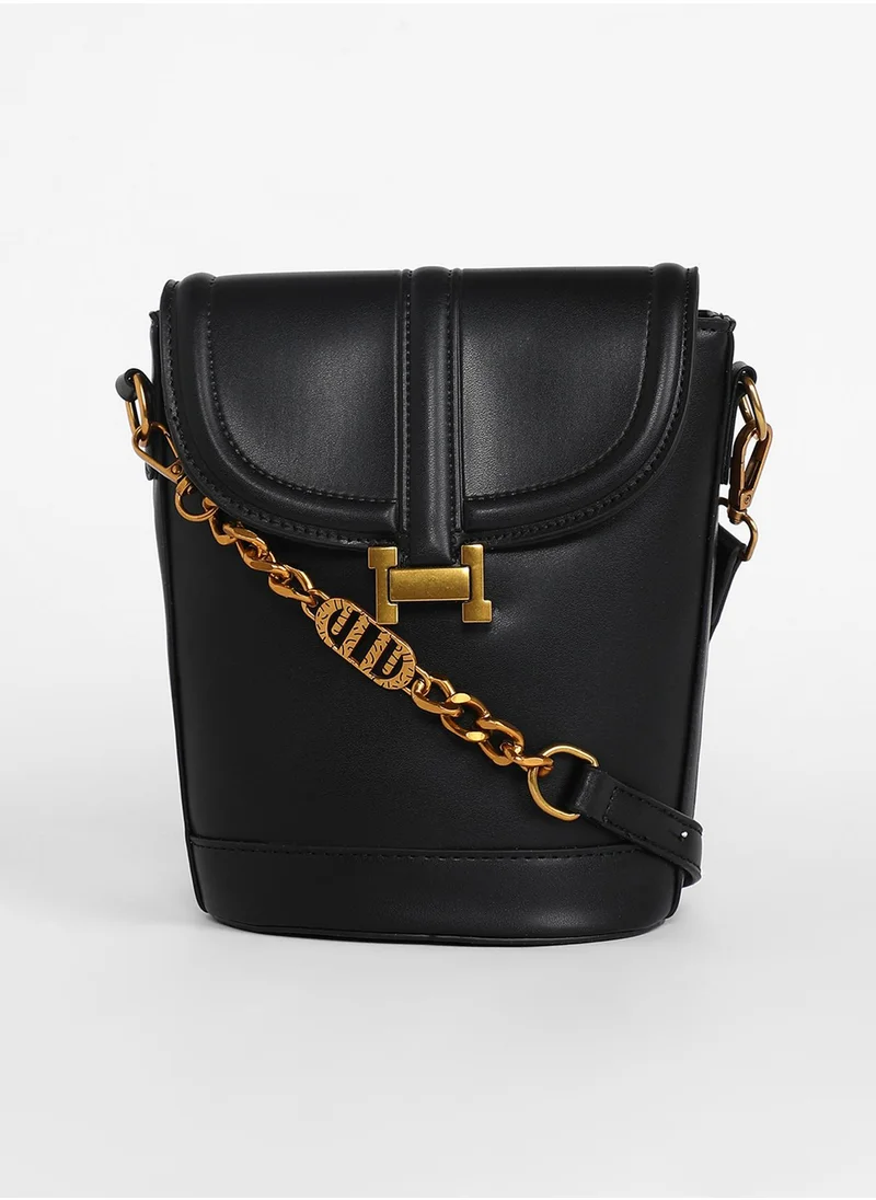 Haute Sauce The Monogram Sling Bag - Midnight Black