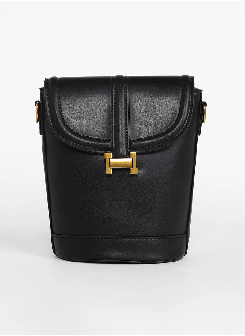 Haute Sauce The Monogram Sling Bag - Midnight Black