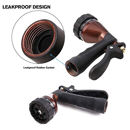 GREEN MOUNT Water Hose Nozzle Spray Nozzle, Metal Garden Hose Nozzle with Adjustable Spray Patterns, Perfect for Watering Plants, Washing Cars - Image 4