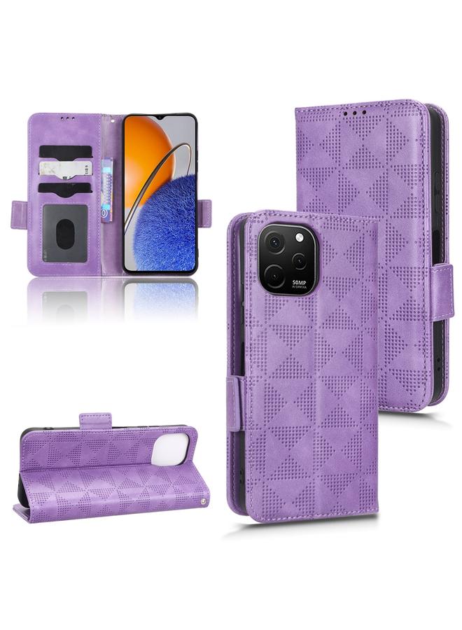 زبون جراب هاتف Huawei nova Y61 مصنوع من الجلد بتصميم مثلث متماثل - Image 1