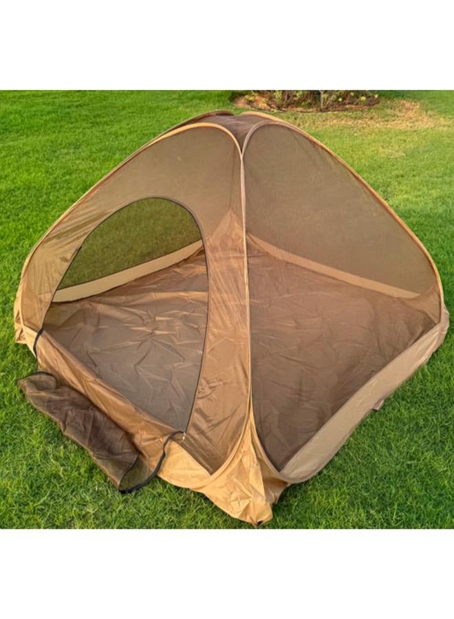 Generic Camping Picnic Tent Outdoor Breathable Encrypted Mesh Mosquito Net Indoor Double Fully Automatic Quick Opening Ventilation Mosquito Net for Fishing Hiking Travel for 2-3 Persons Size: 200*200*135cm  - Image 1