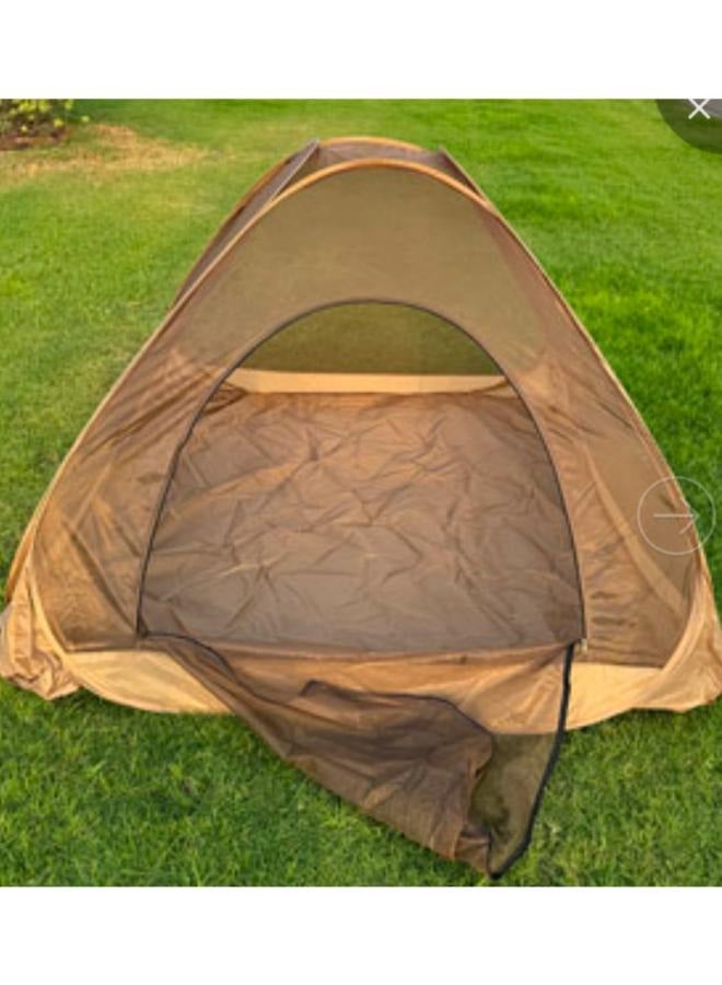 Generic Camping Picnic Tent Outdoor Breathable Encrypted Mesh Mosquito Net Indoor Double Fully Automatic Quick Opening Ventilation Mosquito Net for Fishing Hiking Travel for 2-3 Persons Size: 200*200*135cm  - Image 2