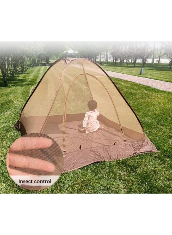 Generic Camping Picnic Tent Outdoor Breathable Encrypted Mesh Mosquito Net Indoor Double Fully Automatic Quick Opening Ventilation Mosquito Net for Fishing Hiking Travel for 2-3 Persons Size: 200*200*135cm  - Image 4