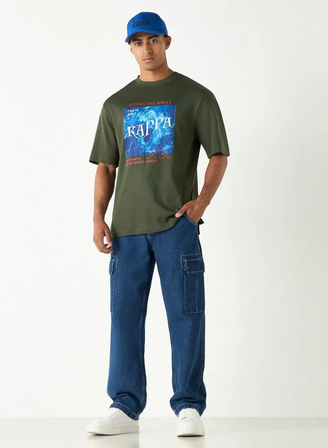 Kappa Kappa Graphic Print T-shirt with Short Sleeves