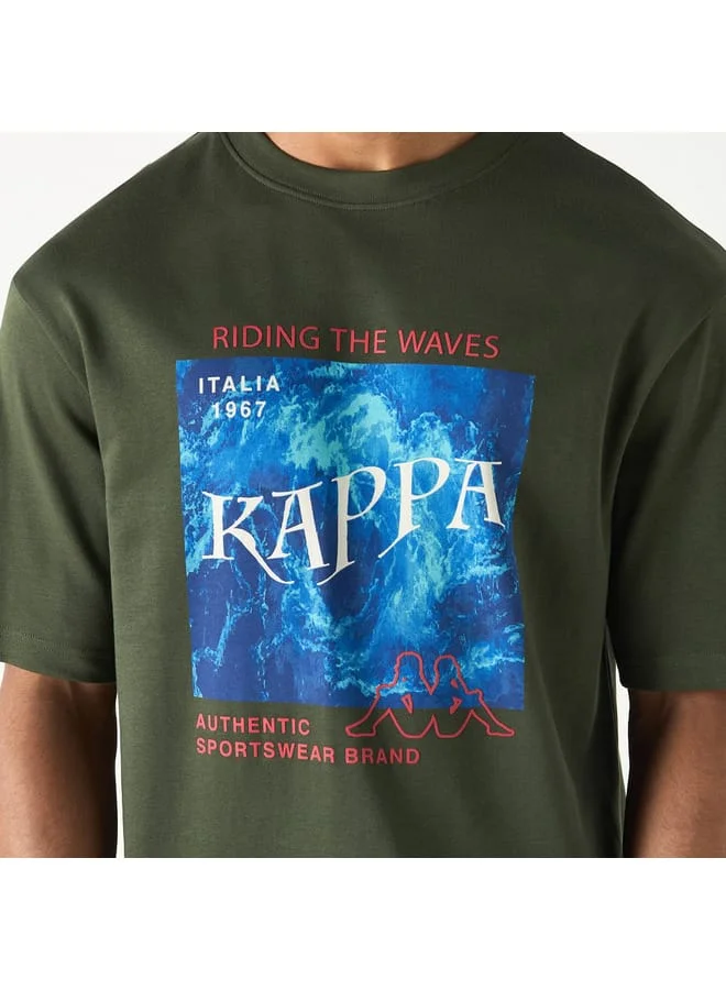 Kappa Kappa Graphic Print T-shirt with Short Sleeves