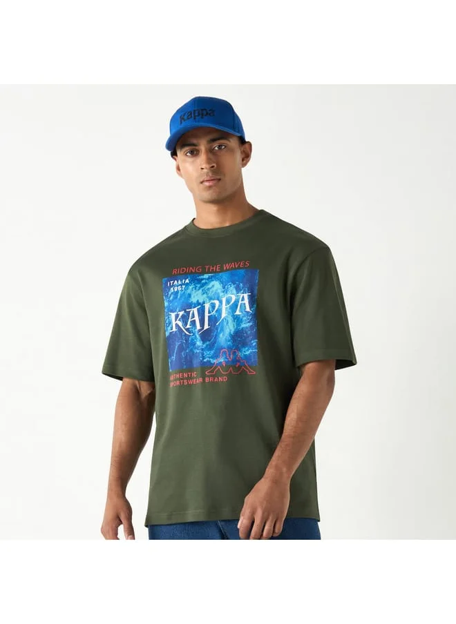 Kappa Kappa Graphic Print T-shirt with Short Sleeves