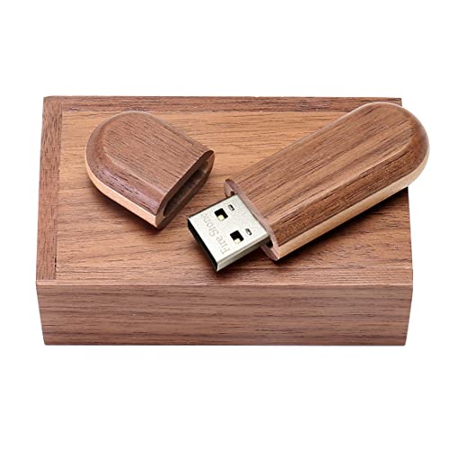 Fire Stone USB Flash Drive Two-Tone Color Wood USB 2.0 Memory Stick Pen Drives with Wooden Box (16GB-2.0) - Image 2