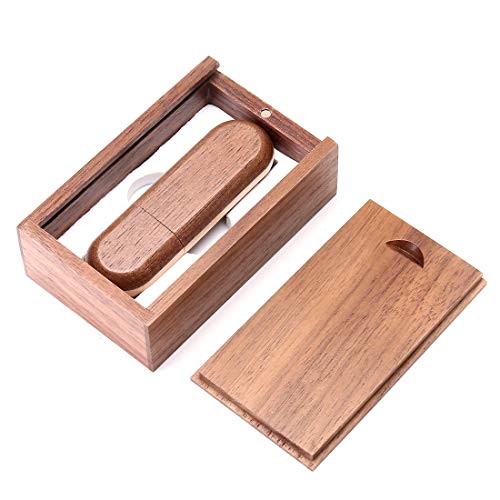 Fire Stone USB Flash Drive Two-Tone Color Wood USB 2.0 Memory Stick Pen Drives with Wooden Box (16GB-2.0) - Image 5