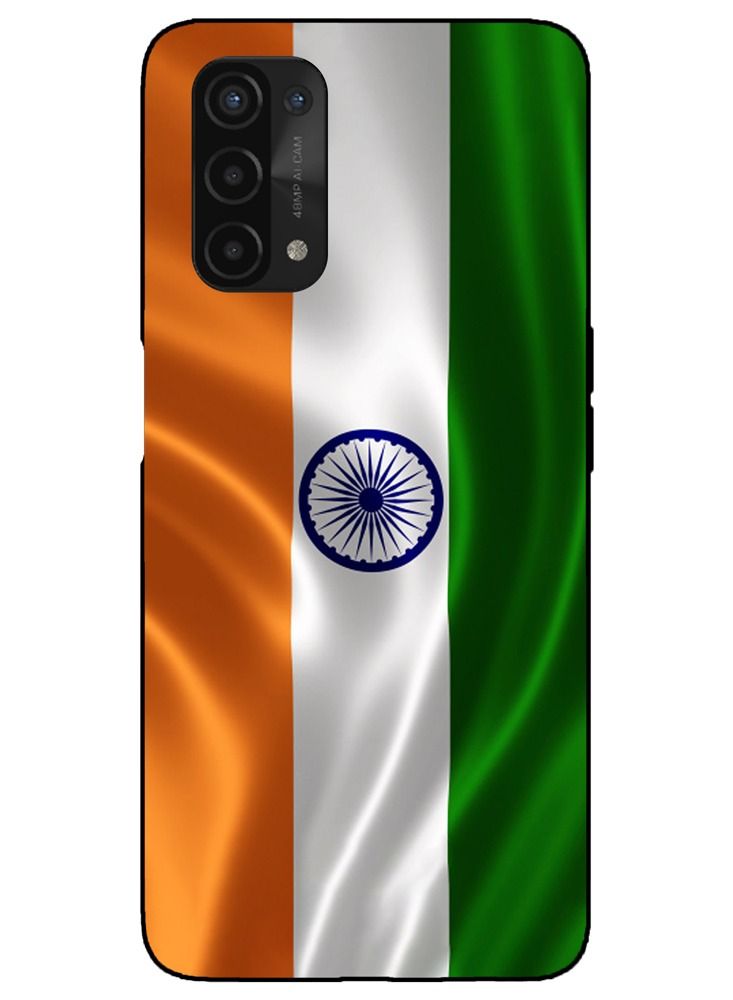 Service Zone Protective Mobile Phone Back Case Cover For OPPO A54 5G India Flag - Image 1