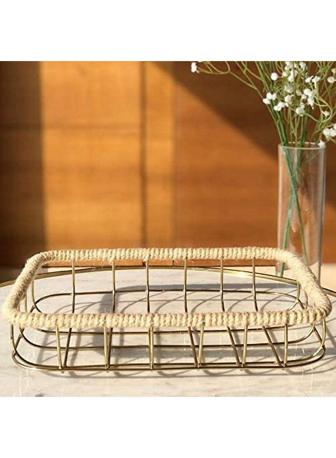 Emoh Decor Premium Bathroom And Kitchen Wicker Basket Seagrass Kauna Grass For Towel - 11" X 8" X 2.5", Rectangular, Beige - Image 2