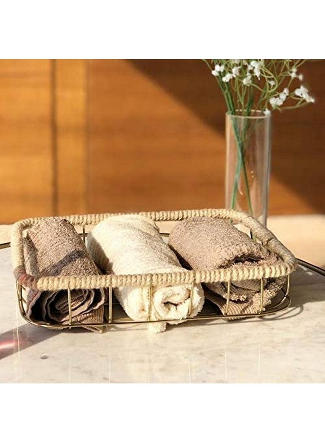Emoh Decor Premium Bathroom And Kitchen Wicker Basket Seagrass Kauna Grass For Towel - 11" X 8" X 2.5", Rectangular, Beige - Image 1