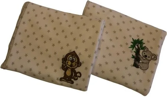 Colorend 90X90 Star Patterned Embroidered Cotton Baby Swaddle Blanket