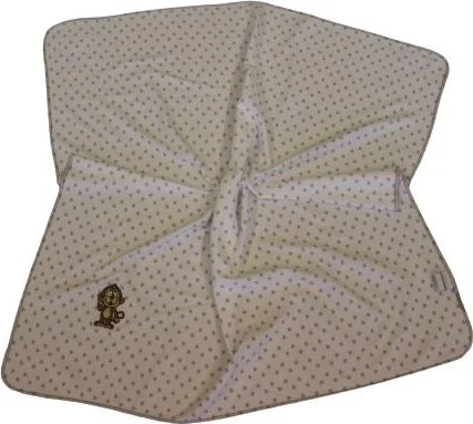 Colorend 90X90 Star Patterned Embroidered Cotton Baby Swaddle Blanket